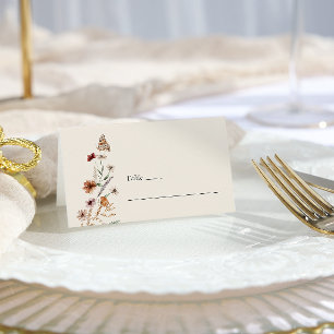 Carte De Placement Floral Boho Mariage