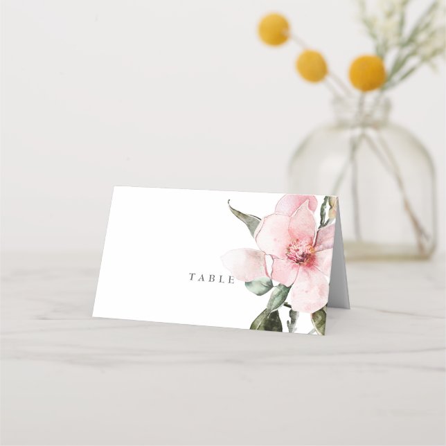 Carte De Placement Floral Elégant Mariage Table Carte Place (Devant)