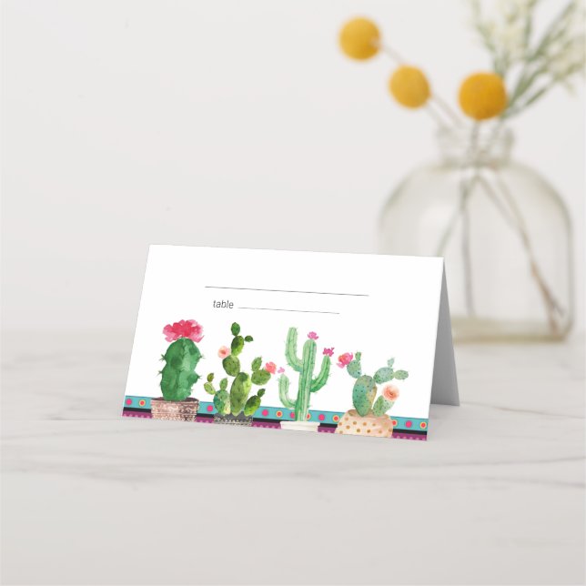 Carte De Placement Floral Fiesta Cactus Couples Carte de la place de  (Devant)
