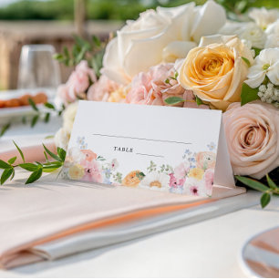 Carte De Placement Floral Pastel coloré