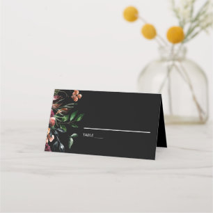 Carte De Placement Flore Moody Watercolor