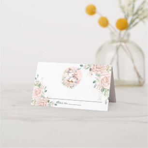 Carte De Placement Flore rose doux Rose mignon Unicorn