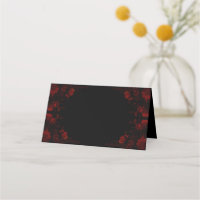 Flore rouge profond Élégant Mariage gothique