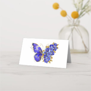 Carte De Placement Flower Sapphire Butterfly