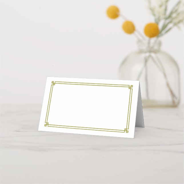 Carte De Placement Folded Name Place Card (Devant)