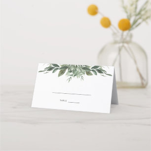Carte De Placement Foliage Feuille Nom du Mariage Place Card