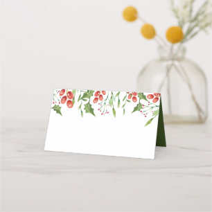Carte De Placement Foliage Holly Berry  Vacances