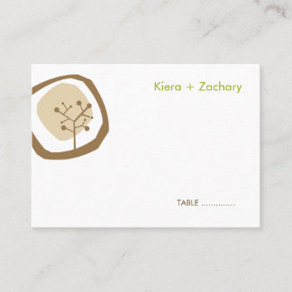 Carte De Placement Forêt Arbre Cercle moderne Automne Automne Mariage