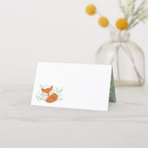 Carte De Placement Fox Baby shower Animaux boisés