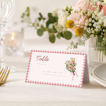 Fraîchement sortie du marché gingham rose mariage+