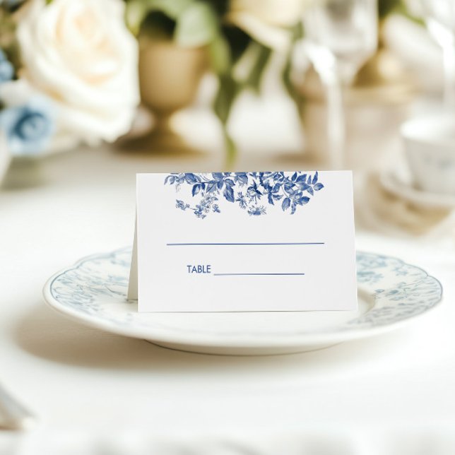 Carte De Placement French Toile Wedding Table Name (French Toile Wedding Table Name Place Card)