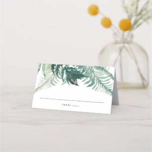 Carte De Placement Fresh Greenery Modern Watercolor