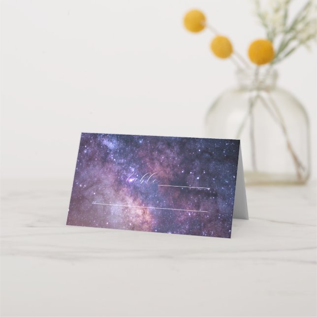 Carte De Placement Galaxy Céleste Espace Cosmos Étoiles Mariage (Devant)