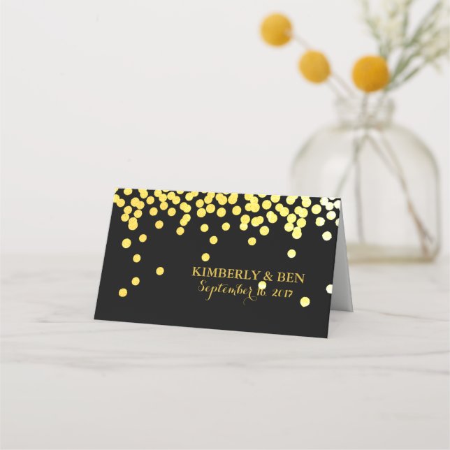 Carte De Placement Gatsby Gold Mariage Suite Merci Party Escort (Devant)