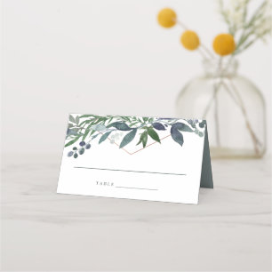 Carte De Placement Geo vert Mariage or Rose