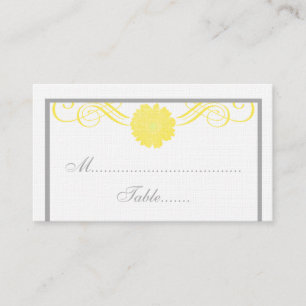 Carte De Placement Gerbera Daisy Swirls Place Card