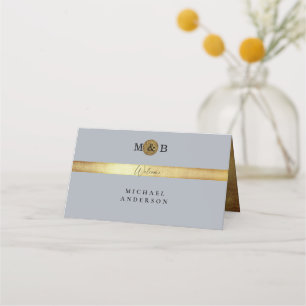 Carte De Placement Glam Silver & Métallo Or Mariage II
