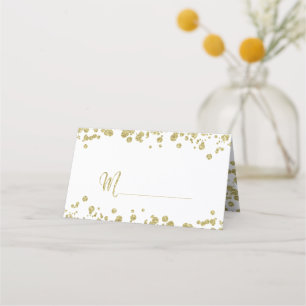 Carte De Placement Gold Confetti Nom de table Siège