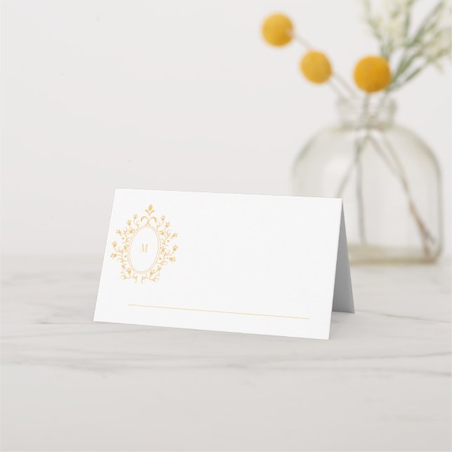 Carte De Placement Gold Monogram Event Card (Dos)