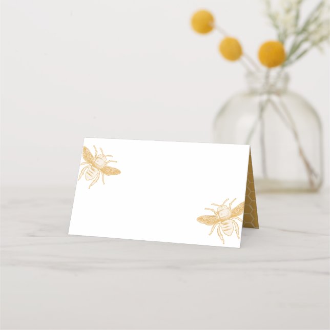 Carte De Placement Golden Honeycomb and Bees 2 (Dos)