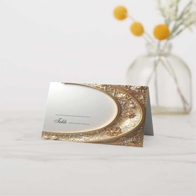 Carte De Placement Golden Ornate Frame Place Card (Devant)