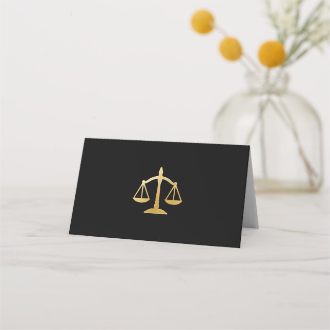Carte De Placement Golden Scales of Justice Law Theme (Devant)