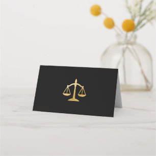 Carte De Placement Golden Scales of Justice Law Theme