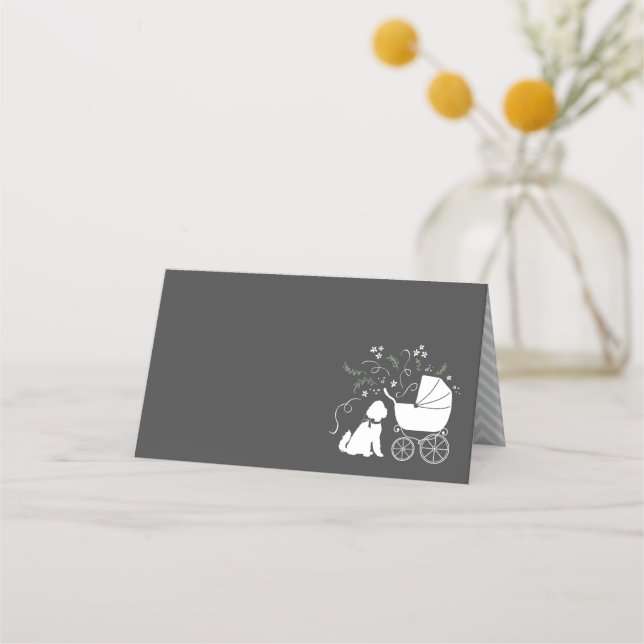Carte De Placement Goldendoodle Chien Baby shower sans genre (Devant)