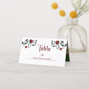 Carte De Placement Gothique Déchirer Roses sanglants Moody Mariage ph