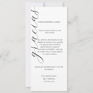 carte de placement gracias en espagnol