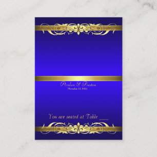 Carte De Placement Grand Duchess Blue Gold Soll Table Placecard