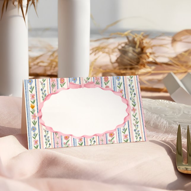 Carte De Placement Grandmillennial Floral Place Card (Créateur téléchargé)