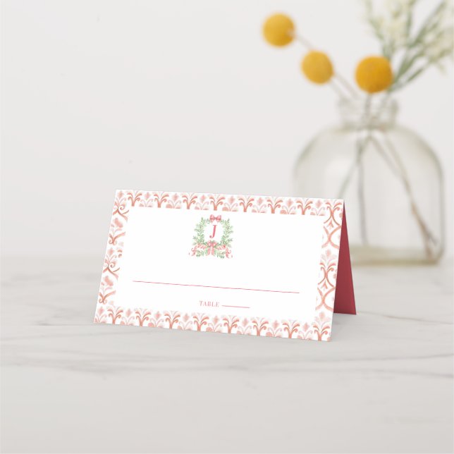 Carte De Placement Grandmillennial Noël  (Devant)
