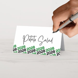 Carte De Placement Green Black Grad Classe Année Pliage Aliments ou