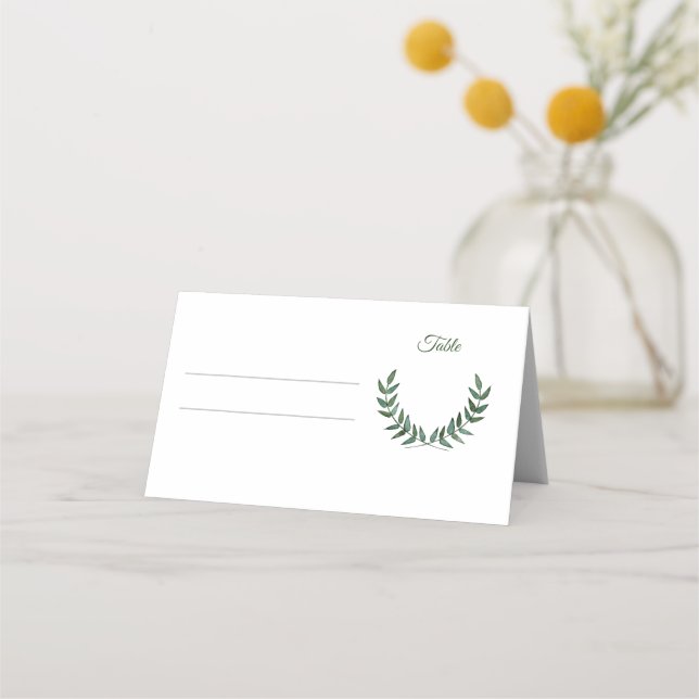 Carte De Placement Green Branches Place Cards (Devant)