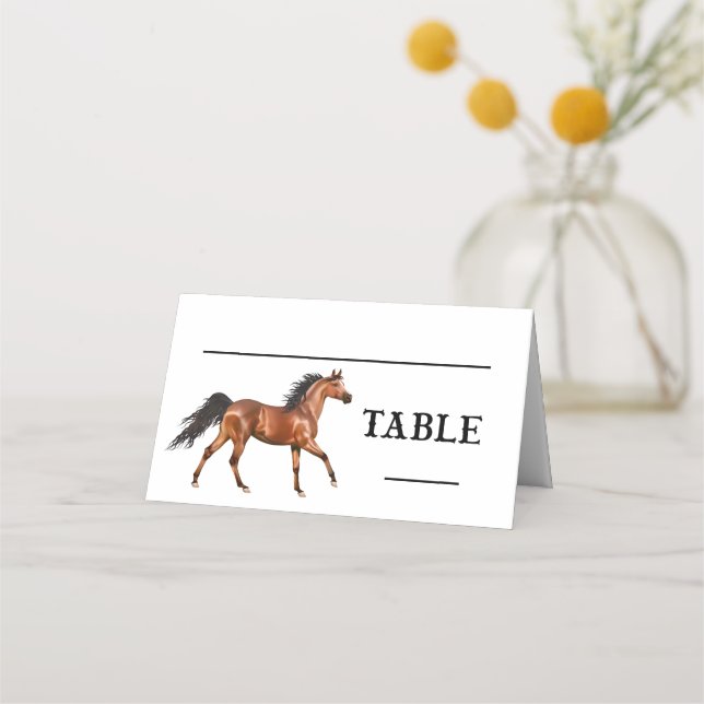 Carte De Placement Horse Western Mariage campagnard Rustic Party (Devant)