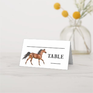 Carte De Placement Horse Western Mariage campagnard Rustic Party