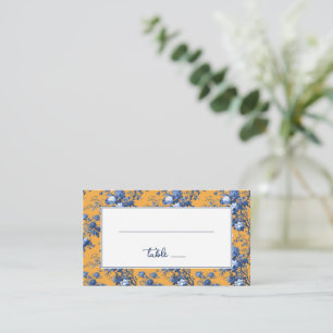 Carte De Placement Hydrangea Florale Orange Joyeuse