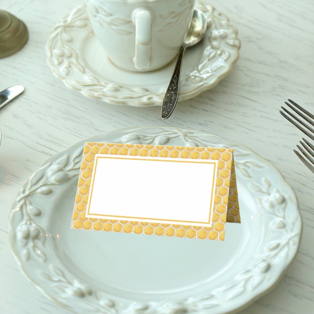 Carte De Placement Icône d'abeilles Premier Étiquettes de nourriture  (Créateur téléchargé)