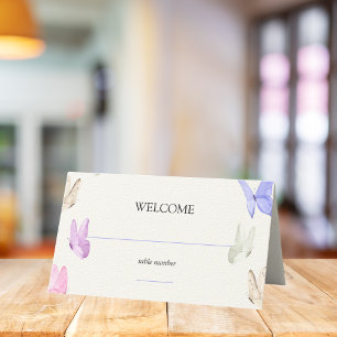 Carte De Placement Il me donne des papillons Minimaliste Baby Shower