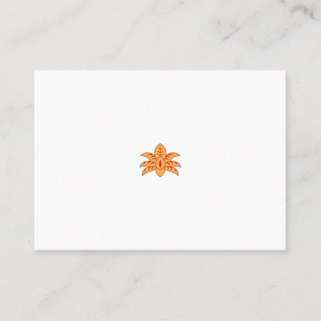 Carte De Placement illustration de couleur rouge et orange (Devant)