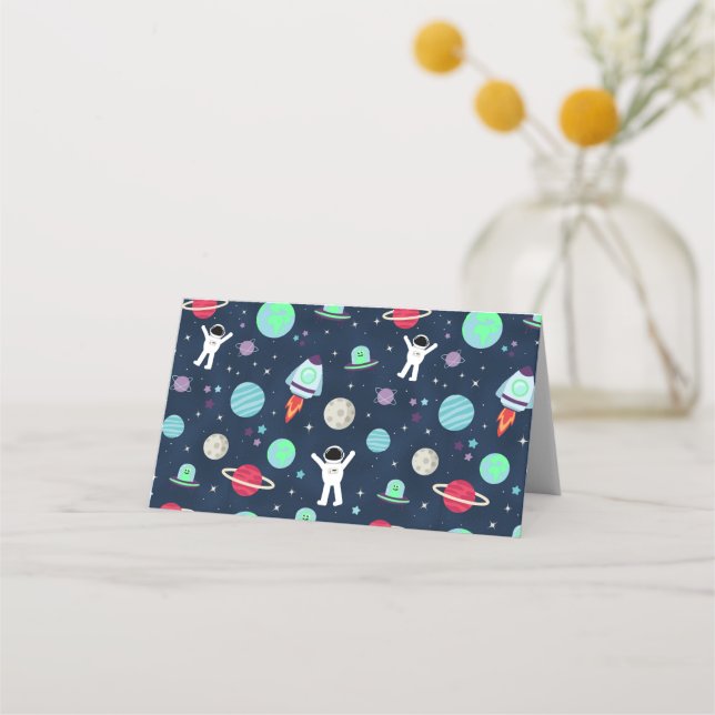 Carte De Placement illustration de motif spatial (Devant)