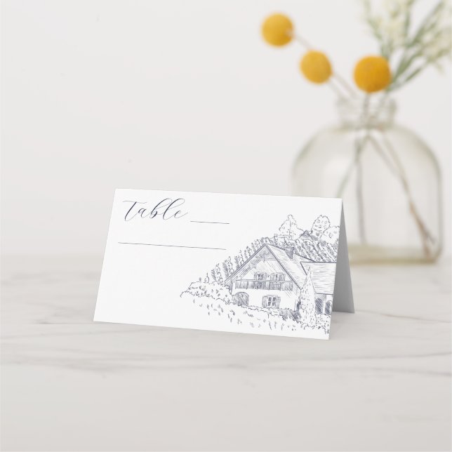 Carte De Placement Illustration de vignoble élégant Destination Maria (Devant)