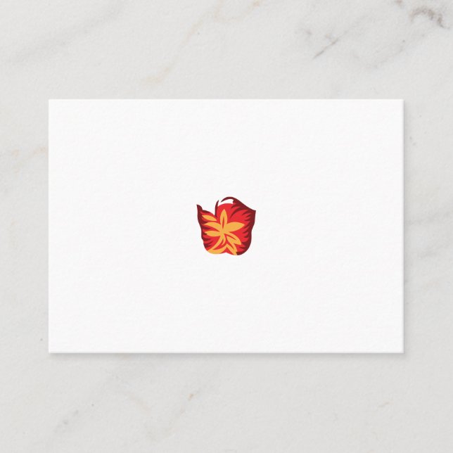 Carte De Placement illustration rouge et orange Design (Devant)