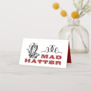 Carte De Placement Illustration vintage Mad Hatter