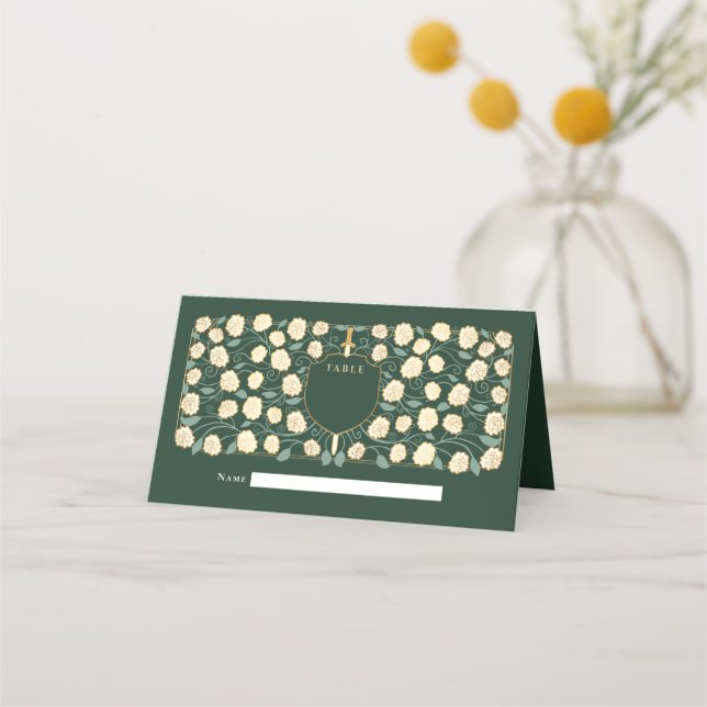 Carte De Placement Imaginaire médiéval de l'épée et du bouclier Maria (Devant)