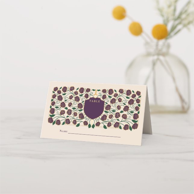 Carte De Placement Imaginaire médiéval de l'épée et du bouclier Maria (Devant)