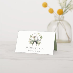 Carte De Placement Inséparables romantiques mignons Mariage de couron