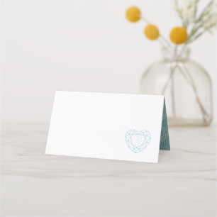 Carte De Placement Invité de la place du coeur de diamant personnalis