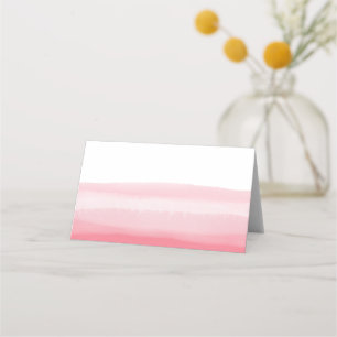 Carte De Placement Invité de la table blanche d'aquarelle Ombre rose